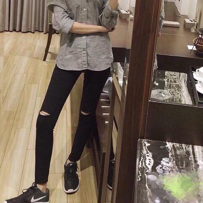 Quần Mango Skiny rách