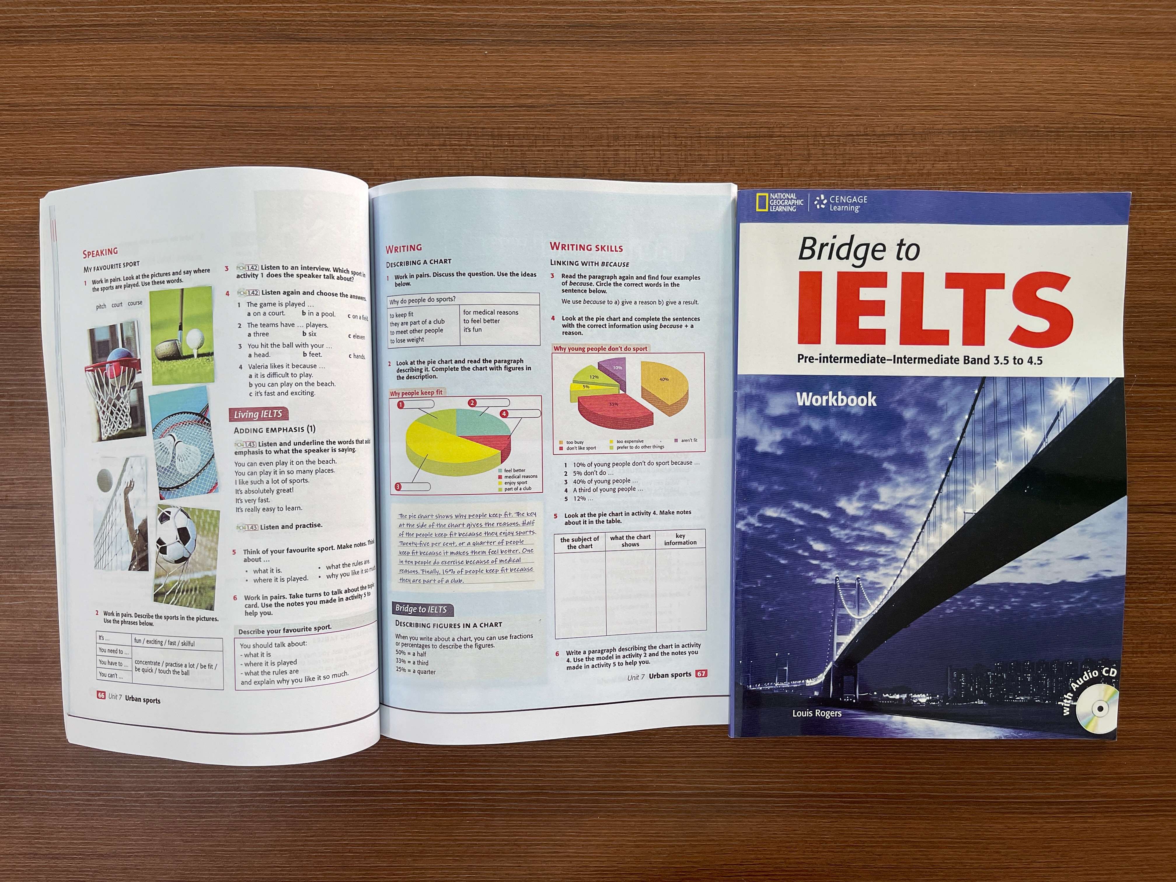 Sách Bridge to IELTS Student Book&Work Book ,file nghe được gửi qua mail