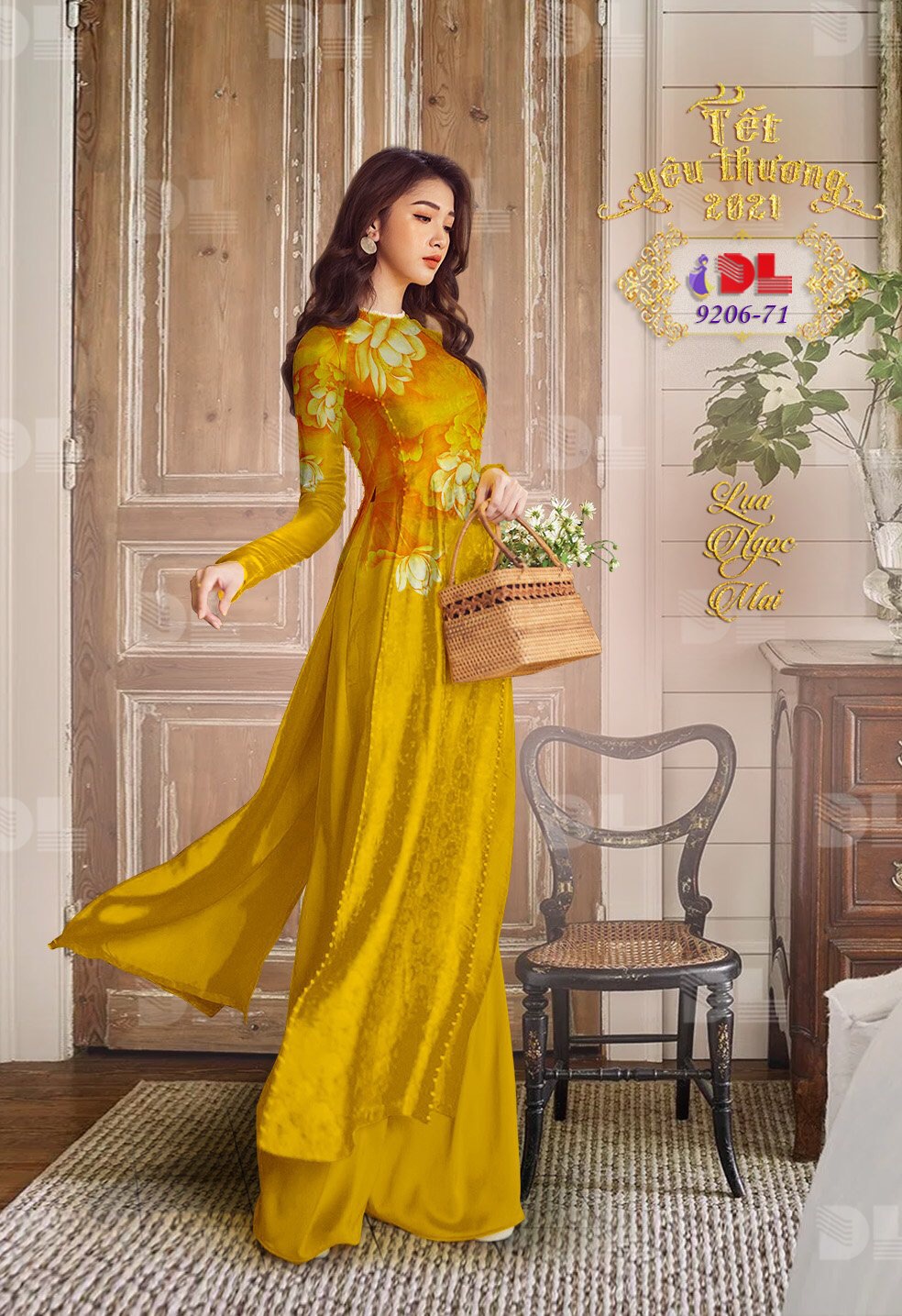 [HCM]Vải áo dài gấm in 3D