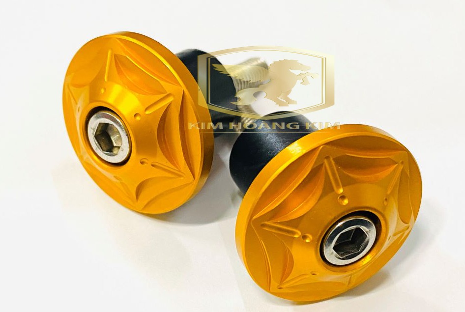 Gù tay lái nhôm Titan Gr5 màu Vàng gắn xe máy Sirius,Wave,Exciter,Sonic,Raider,Satria....