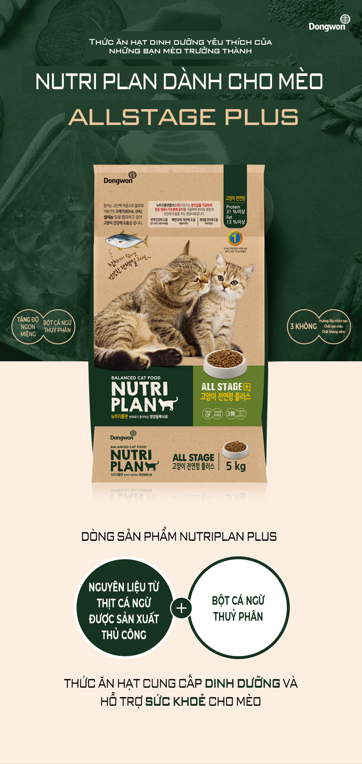 Thức ăn hạt cho mèo mọi lứa tuổi Nutri Plan All Stage