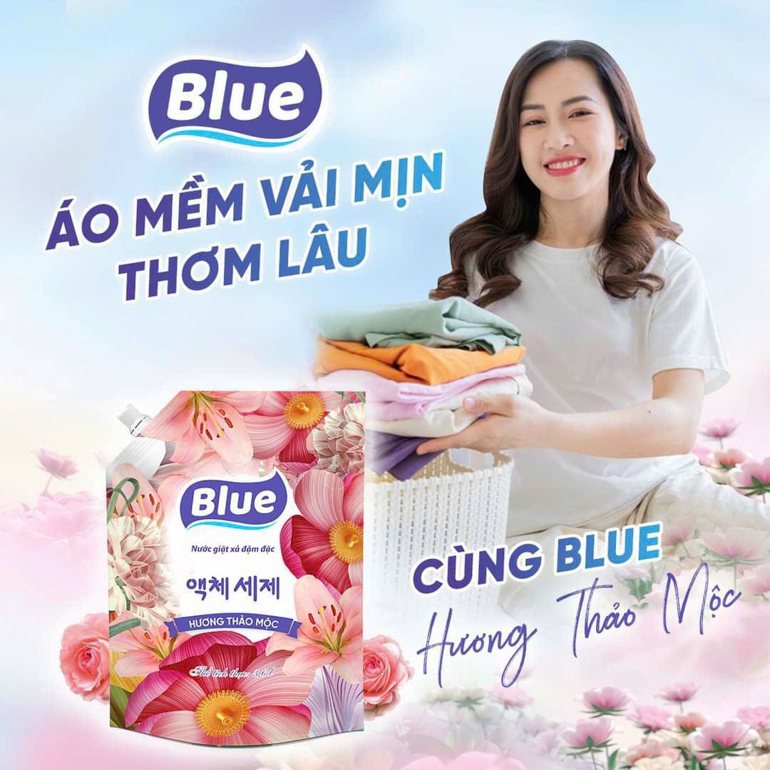 Nước Giặt Xả Blue (Hàn Quốc) Túi 3L6