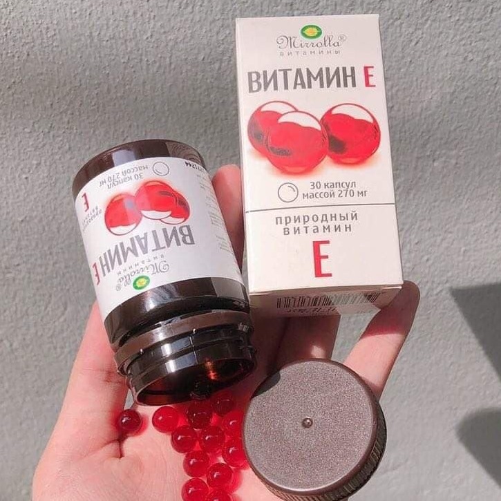 [2024] Vitamin E đỏ Nga Mirrolla 400mg chính hãng