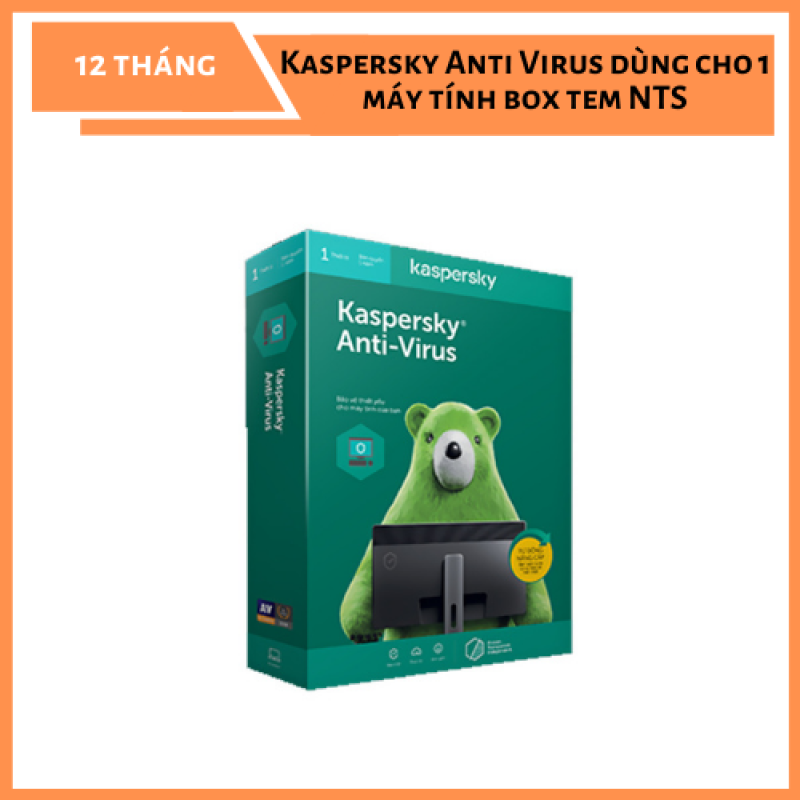 Bảng giá Phần mềm diệt virus Kaspersky Anti Virus dùng cho 1 máy tính box tem NTS Phong Vũ