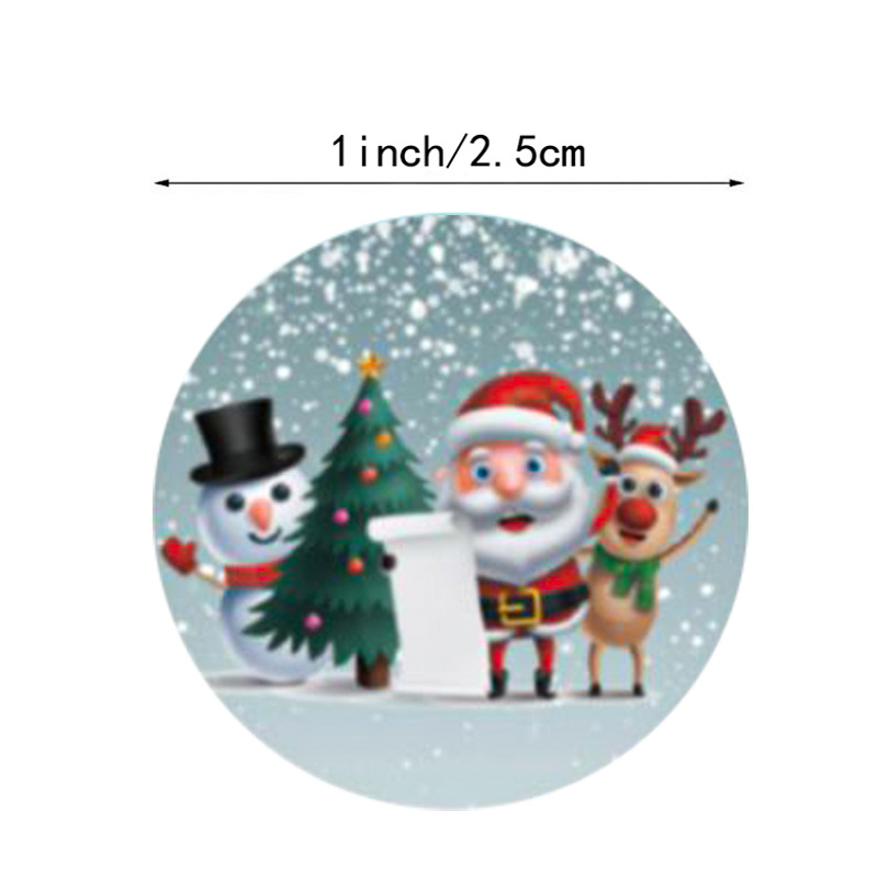 Cuộn 500 sticker giáng sinh, hình dán noel cute