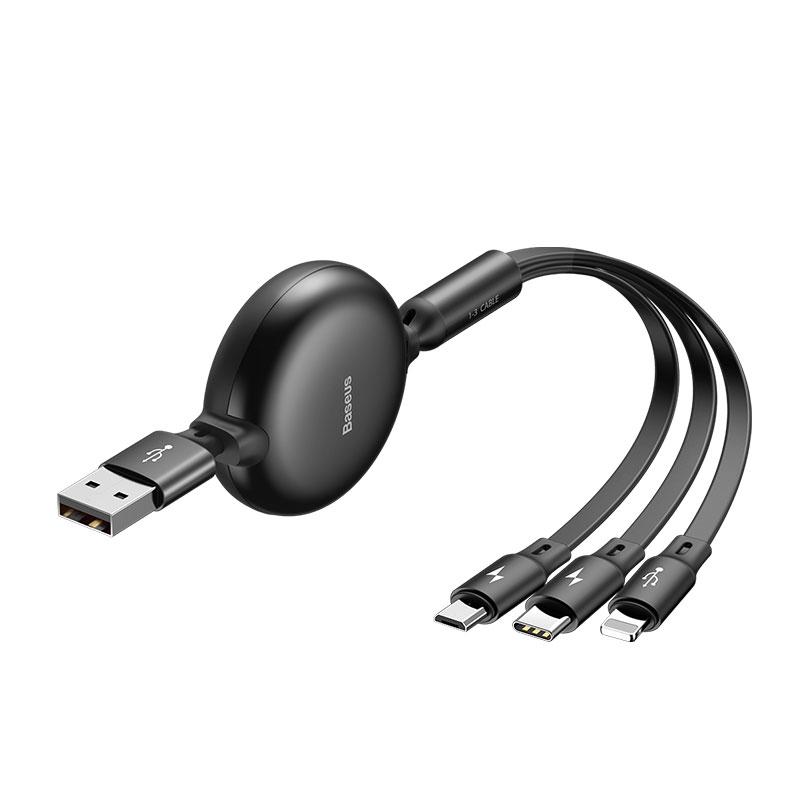 Cáp sạc rút 3 đầu Baseus ZY09