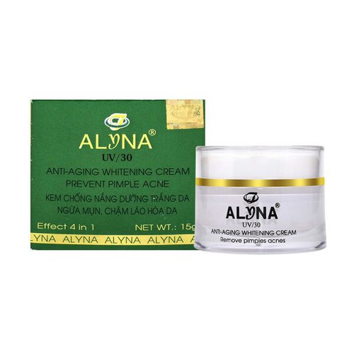 kem alyna mụn lão hóa da 15g ( tặng 1 miếng mặt nạ alyna dưỡng da )