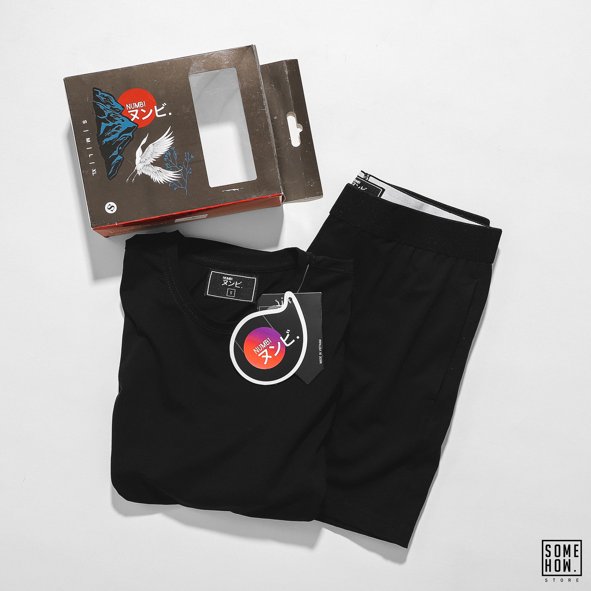 Numbi Set Đồ Ngủ Ngắn Đen