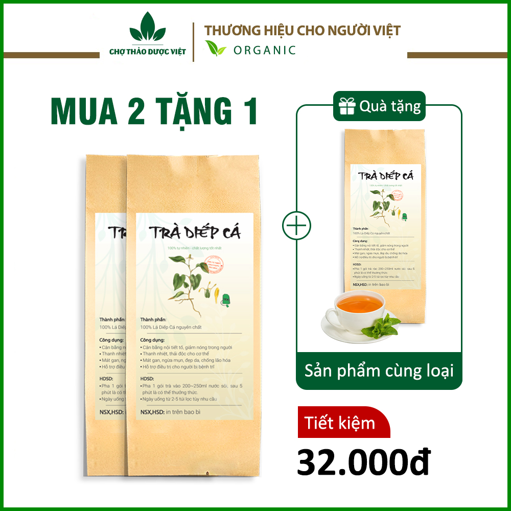 Trà diếp cá túi lọc bịch 30 túi x 3g, ngừa mụn, đậm vị trà thơm ngon, dễ uống, tốt cho sức khoẻ