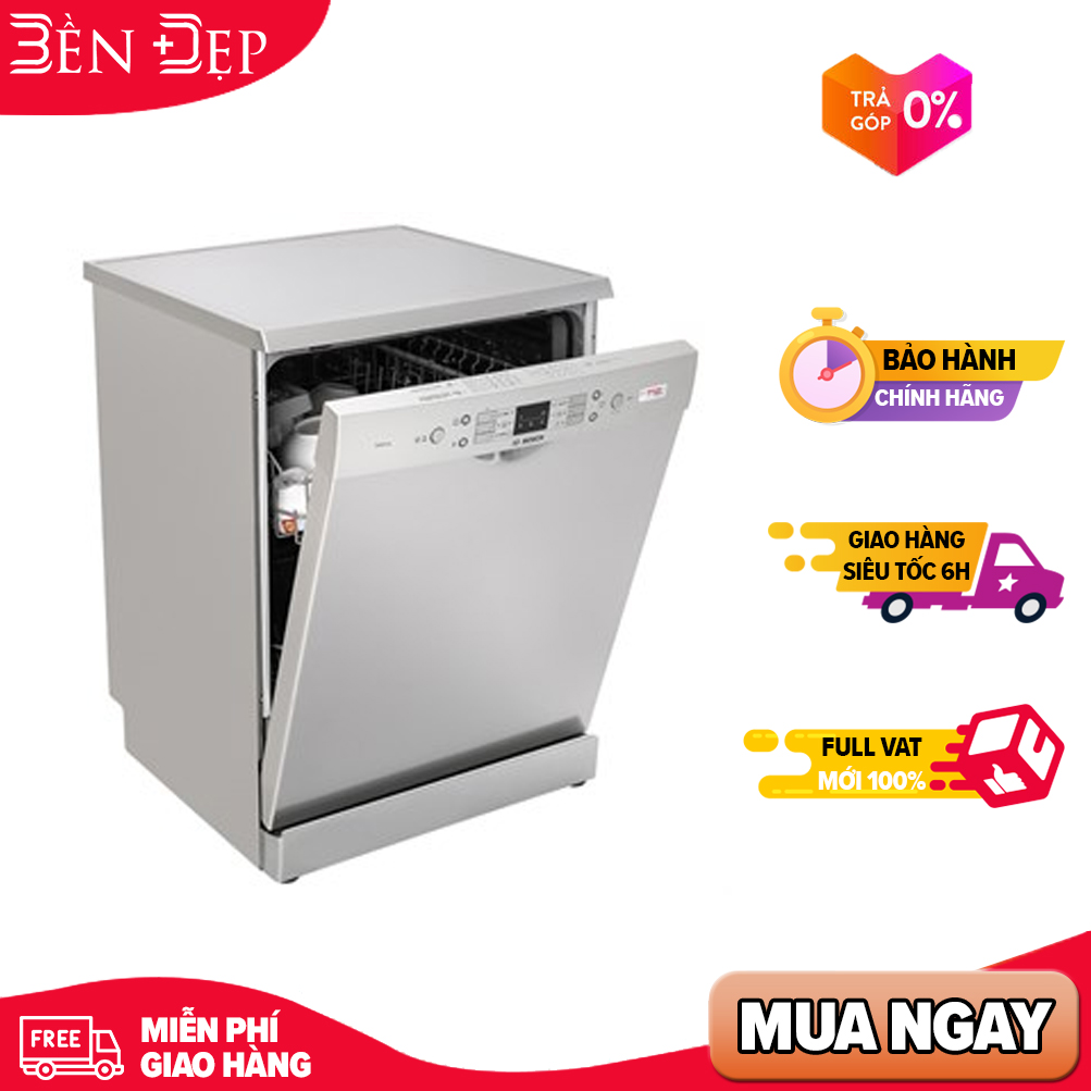 [TRẢ GÓP 0%] Máy rửa bát Bosch SMS63L08EA 12 bộ Series 6 (Giá áp dụng giao tại HN, HCM& các tỉnh liên hệ shop)