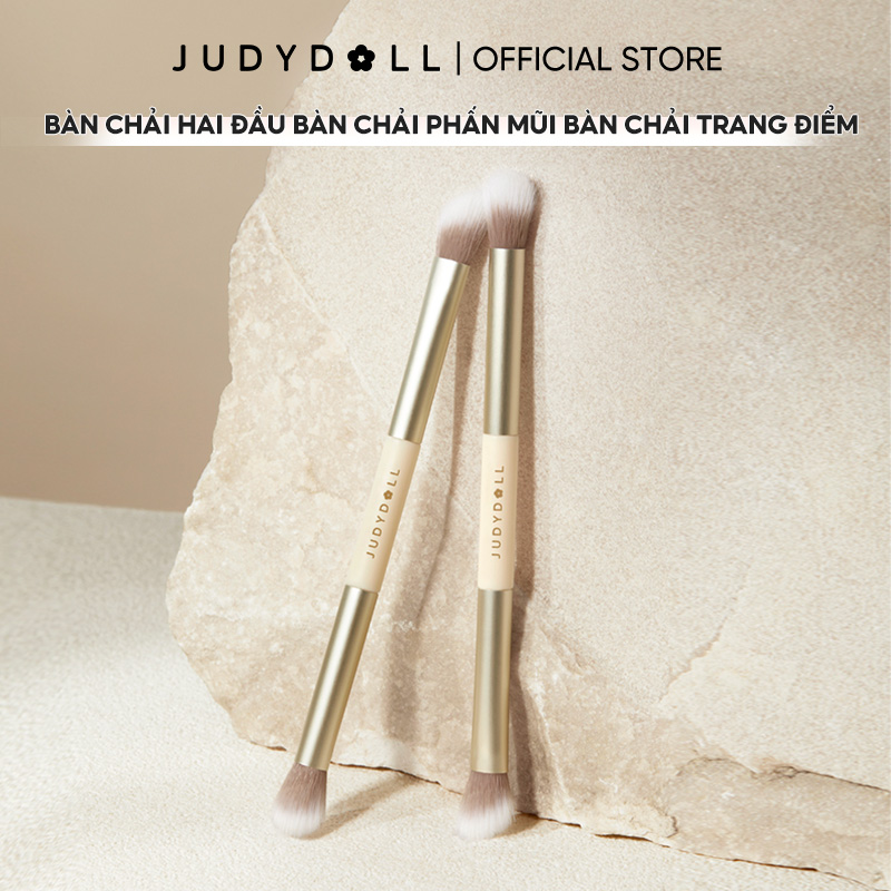 Judydoll Highlighter Contour Brush Eye Blending Eye Shadow Brush Bàn chải hai đầu Bàn chải phấn mũi Bàn chải trang điểm