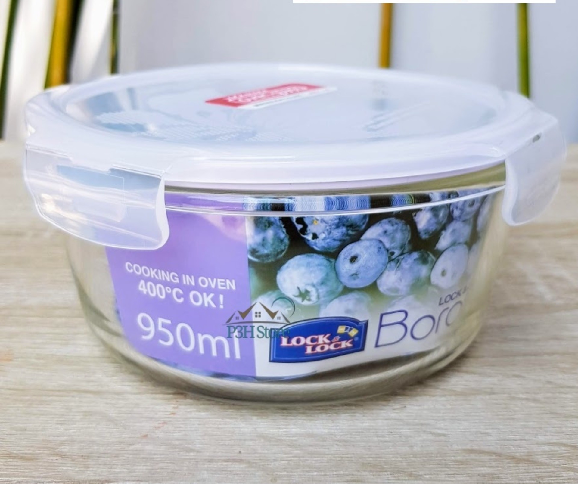 Hộp thủy tinh chịu nhiệt Lock&lock OvenGlass 950ml LLG861 - Hình tròn