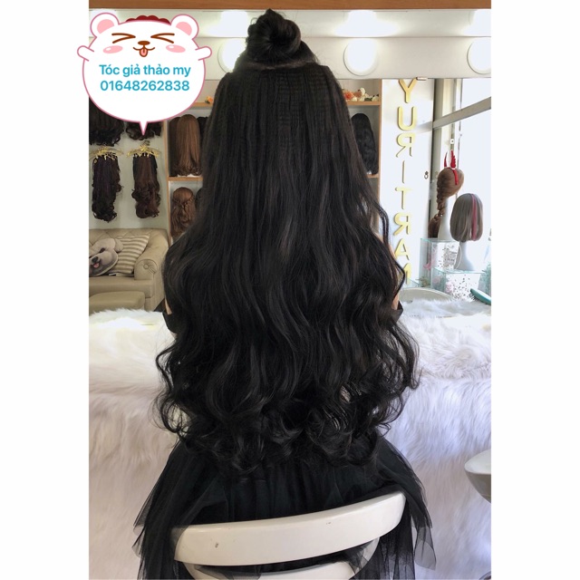Tóc kẹp nửa đầu gợn sóng cao cấp❤️ ảnh