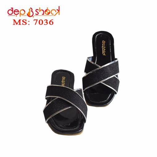 Dép nữ quay chéo ánh kim thời trangcao cấp depvashock có big size 42 43
