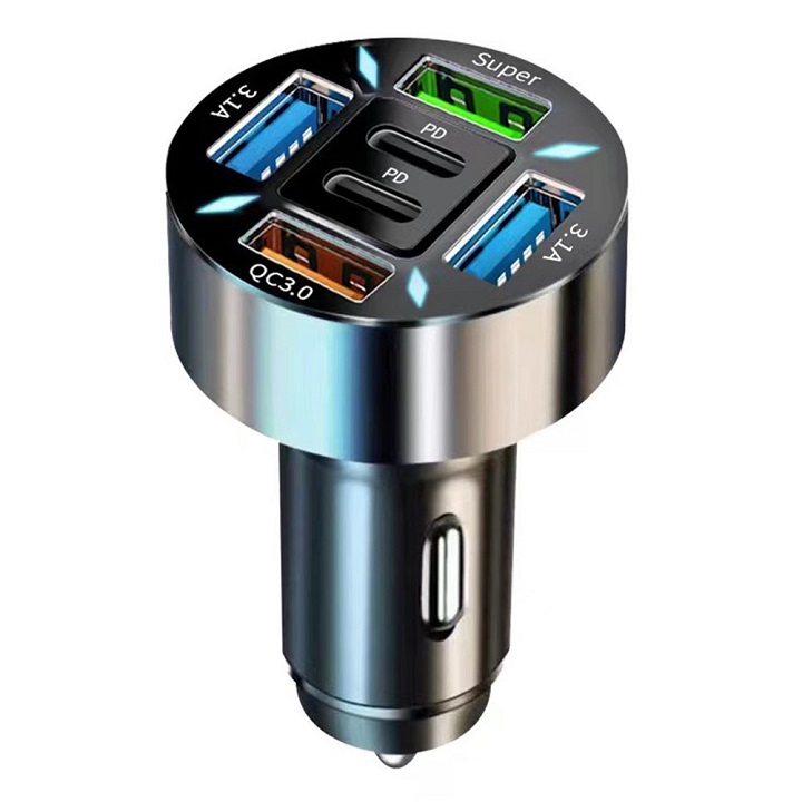Tẩu Sạc Ô Tô 4 Cổng USB (Có 1 Cổng Quick Sạc Nhanh 3.0)