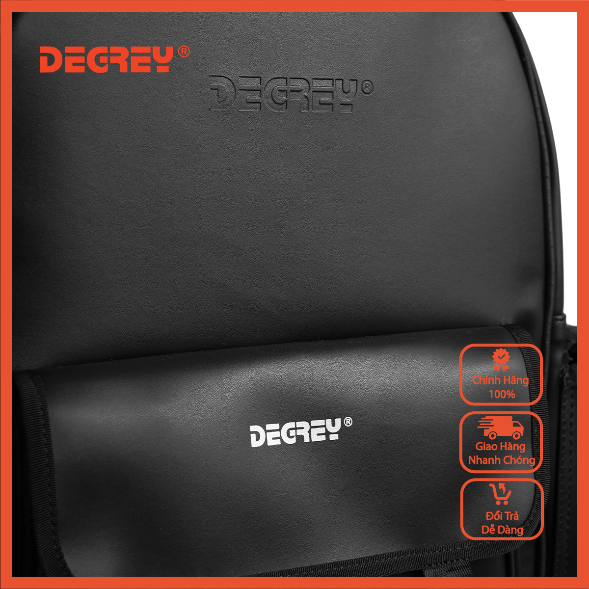 Degrey Premium Leather Backpack - PLBP