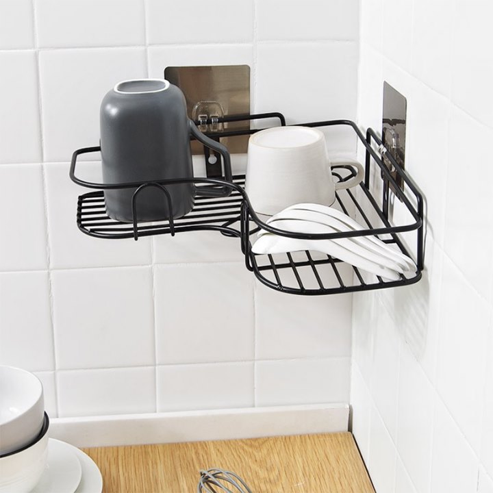 Kệ góc sắt dán tường đa năng