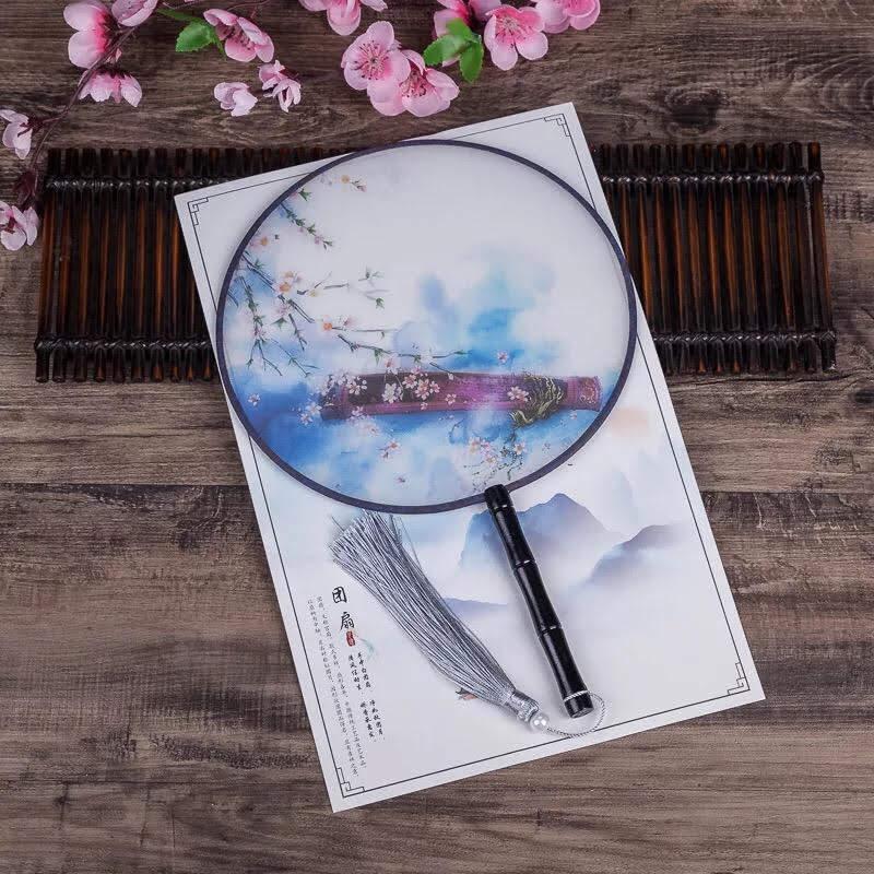 Quạt tròn trong suốt in hai mặt