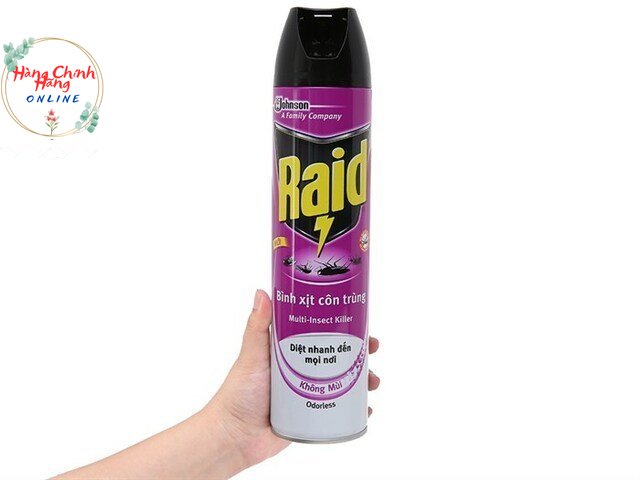 [HCM] Bình xịt côn trùng Raid 600ML hương cam & chanh,xịt muỗi, xịt gián, xịt kiến, diệt côn trùng