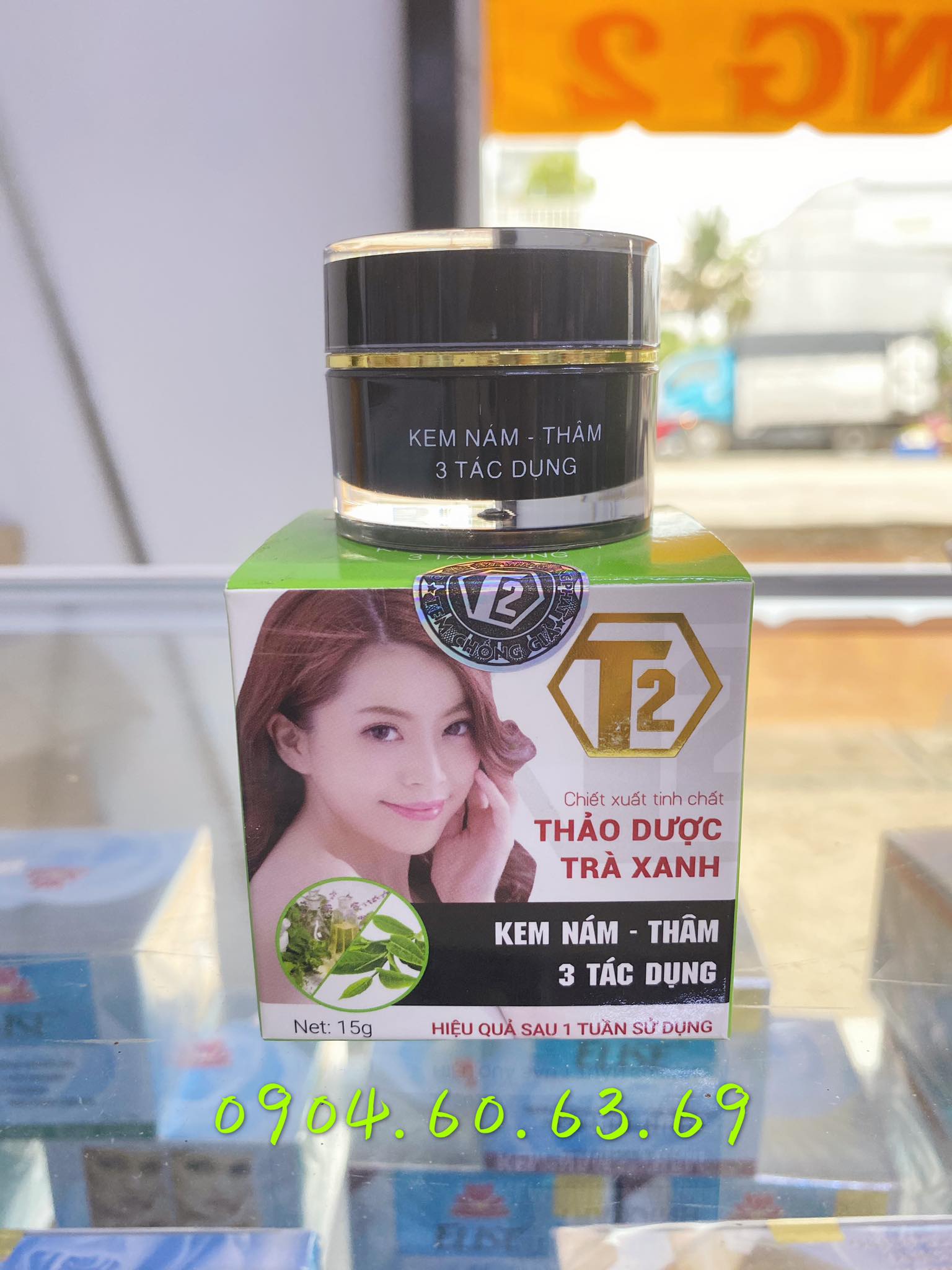 Kem THẢO DƯỢC TRÀ XANH T2 15g Nám Thâm 3 tác dụng