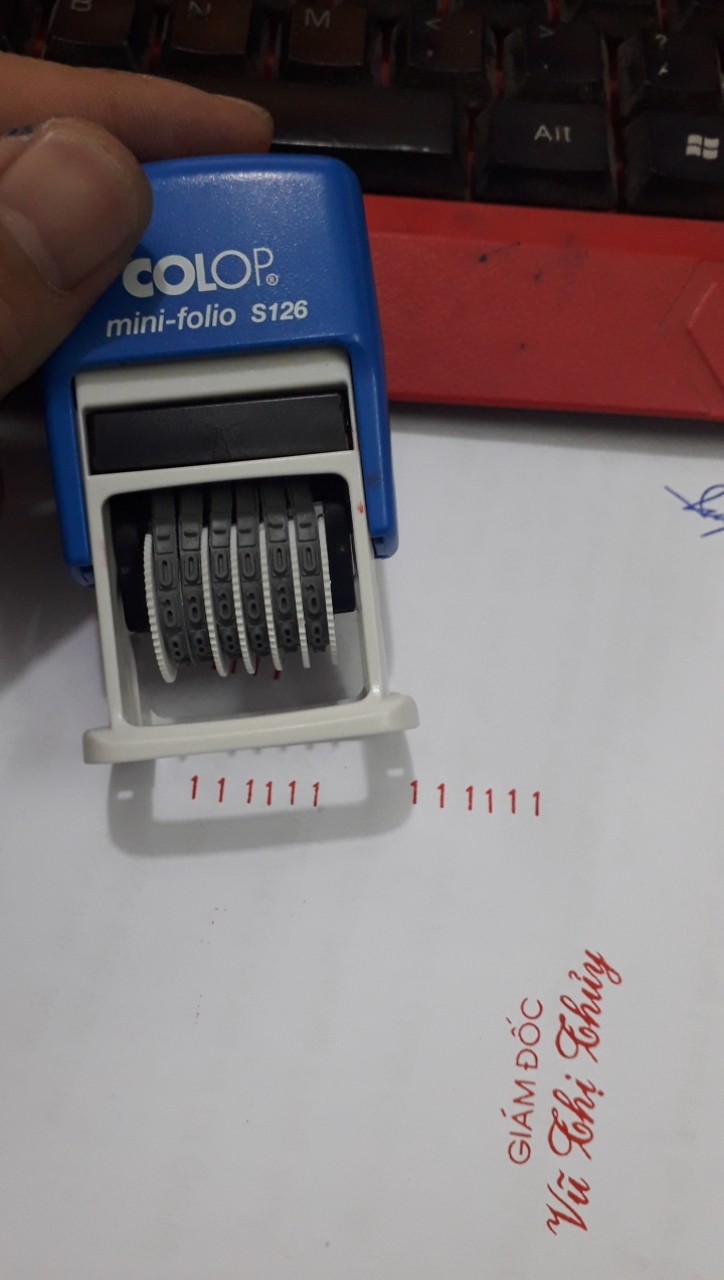 Con dấu 6 số liền mực (Colop S126)