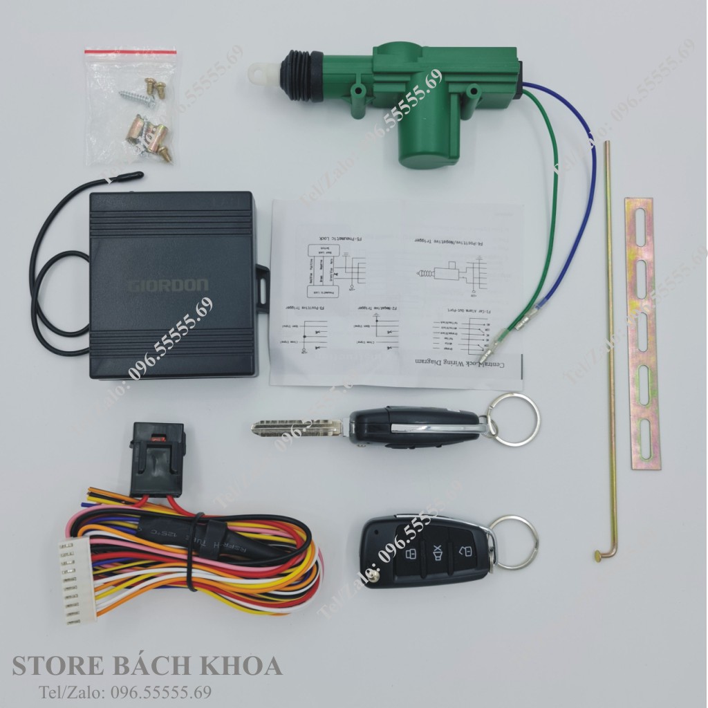KHUYẾN MÃI CHUỘT CỬA - Bộ khóa cửa ô tô từ xa G2264 12V. Bộ khóa cửa ô tô tải, ô tô con. Hàng chính hãng GIORDON, có bảo hành, có hướng dẫn lắp đặt bằng video - STORE BÁCH KHOA