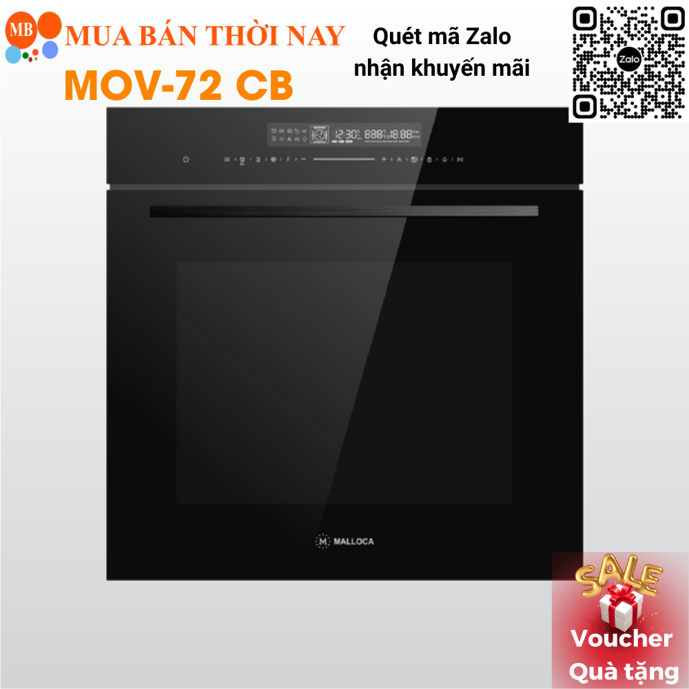 Lò nướng kết hợp vi sóng âm tủ Malloca 13 Chức Năng 72L MOV 72 CB