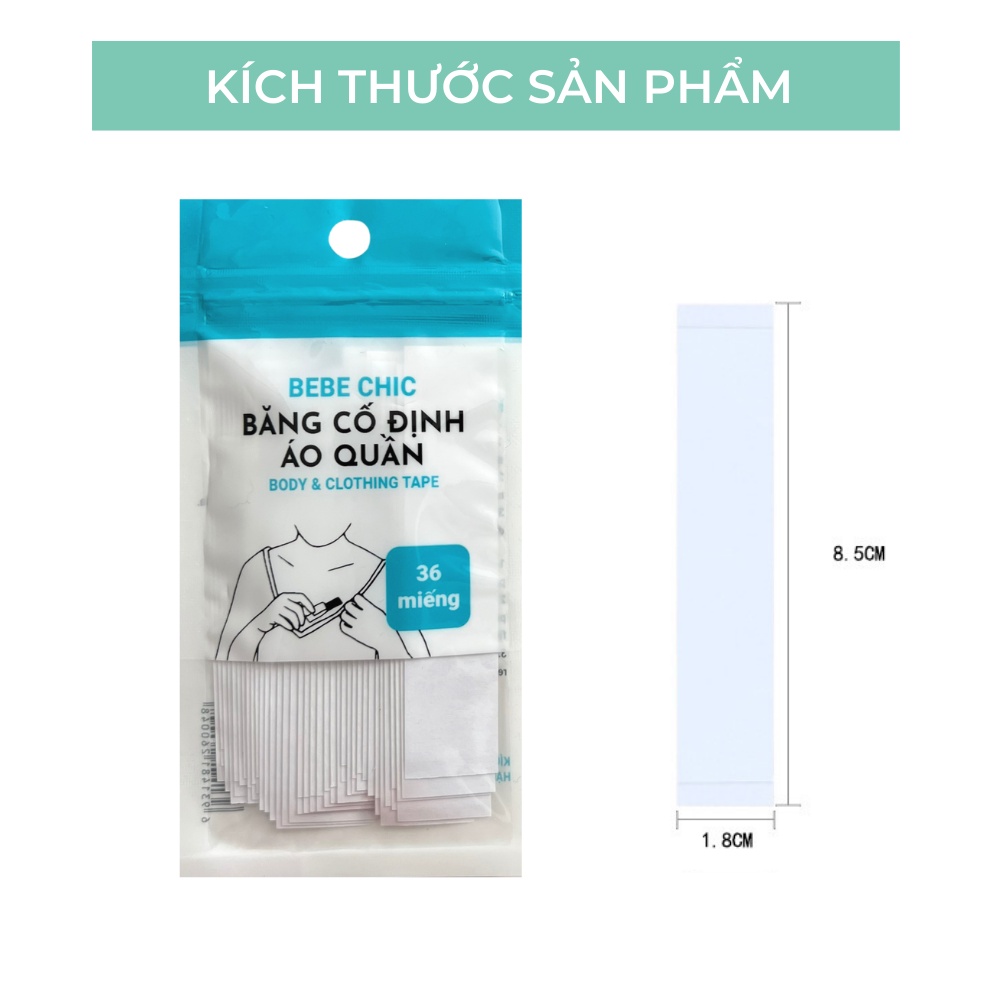 36 miếng dán cố định quần áo BEBECHIC băng dính 2 mặt