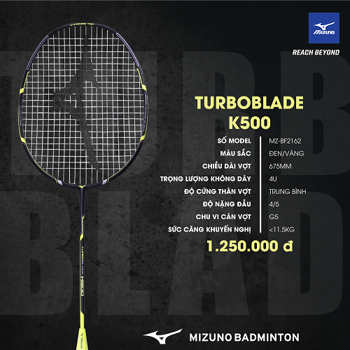 Vợt cầu lông Mizuno TURBOBLADE K500
