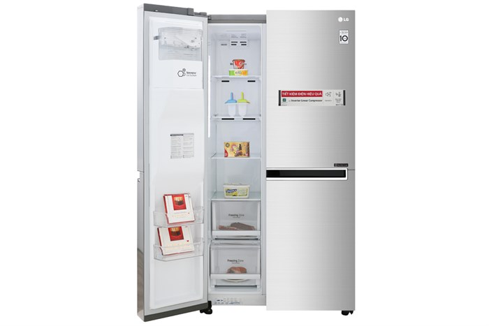 [Trả góp 0%] Tủ lạnh Side by Side LG GR-D247JDS 601L Inverter