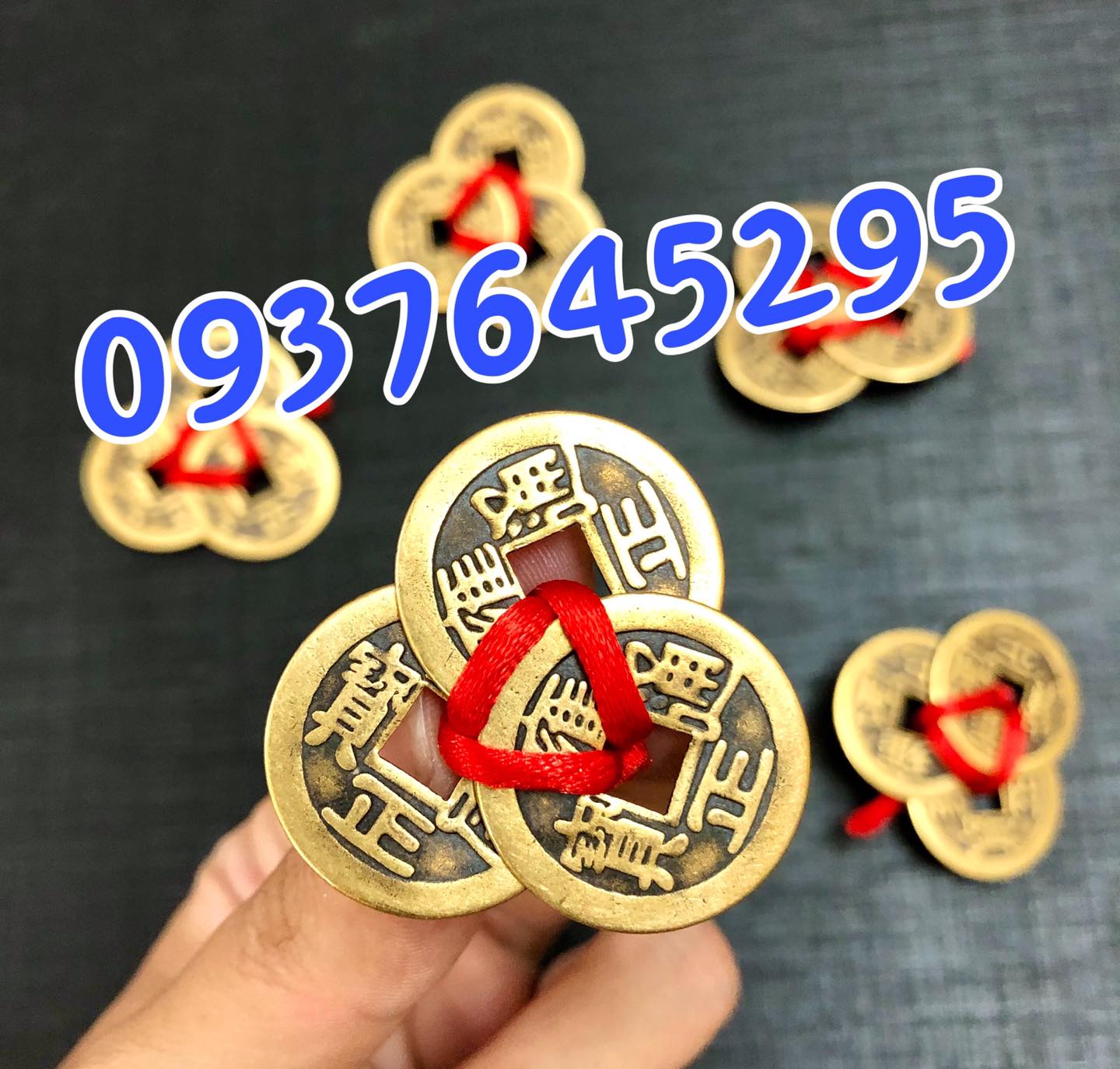 Tiền xu Tam Tài (Thiên – Địa – Nhân xâu 3 đồng xu)