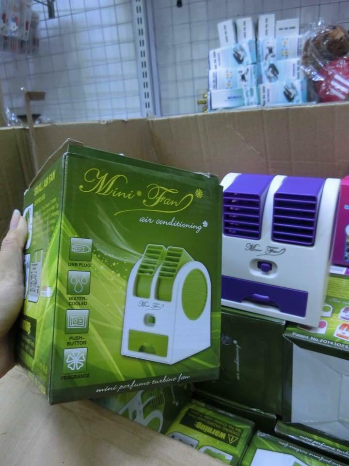 Quạt đá hơi nước mini 2 cửa