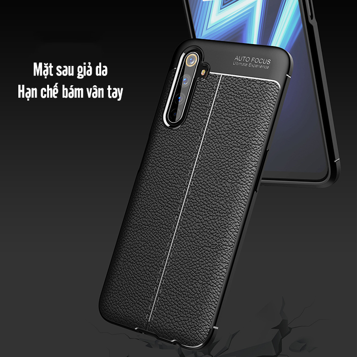 Ốp lưng cho Realme 6 Pro Giả da chống sốc