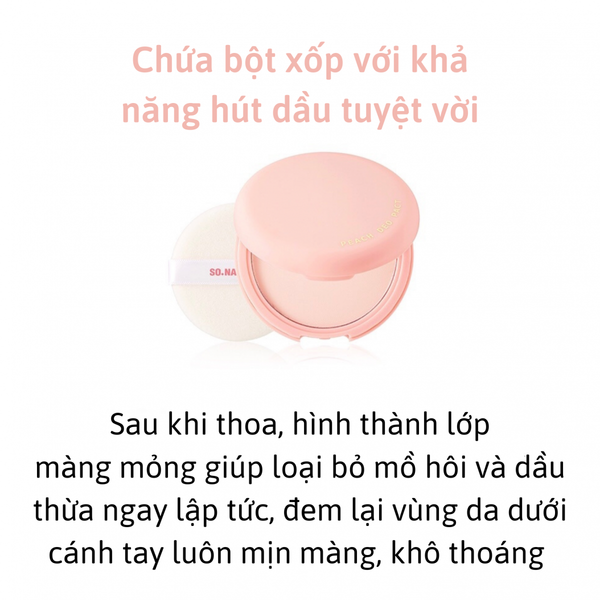 PHẤN NÁCH BỘT KHÔ PEACH DEO PACT