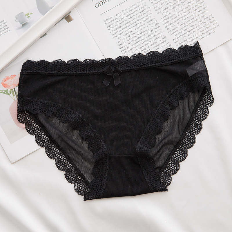 Quần lót nữ thun lạnh phối ren sexy D'MEILA,Quần lót kháng khuẩn,thoáng khí mã 322