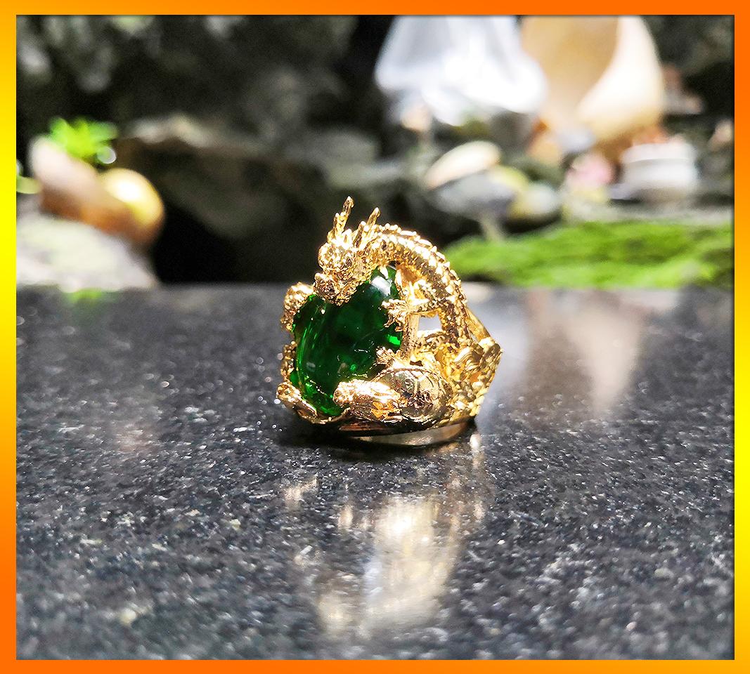 Nhẫn Ngọc Rồng Vàng - Ngọc Bích
