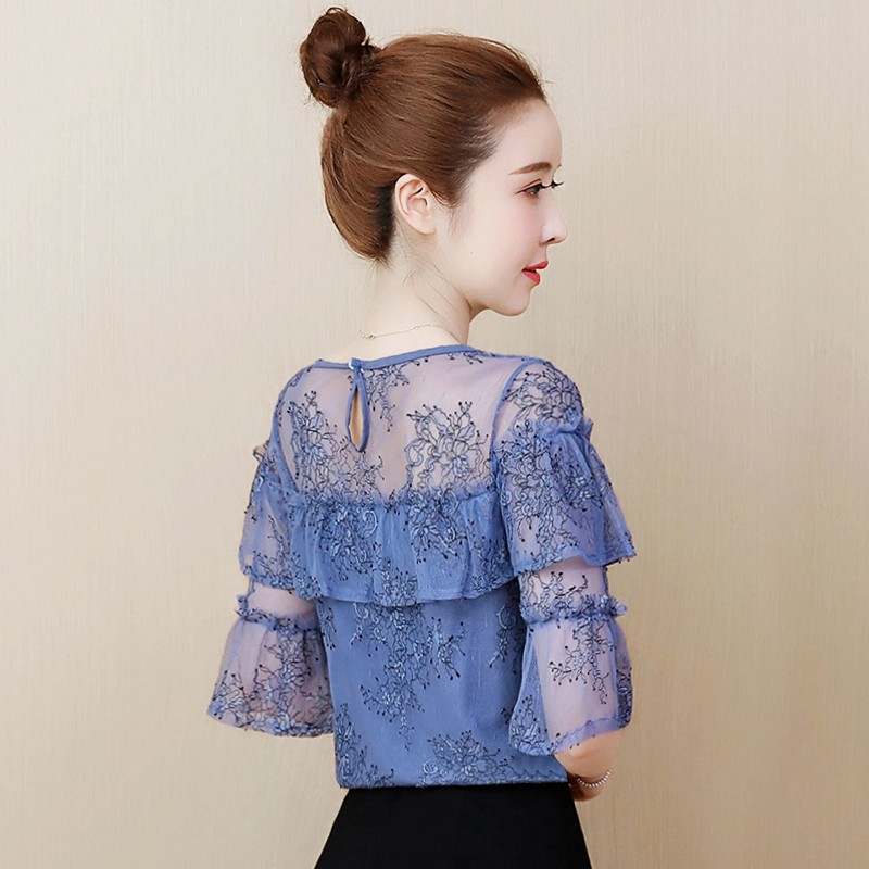 ÁO REN NỮ TAY ĐIỆU - AH406