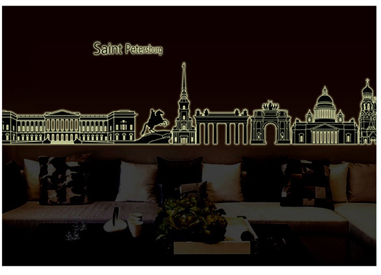Decal dán tường Dạ quang Saint Petersburg