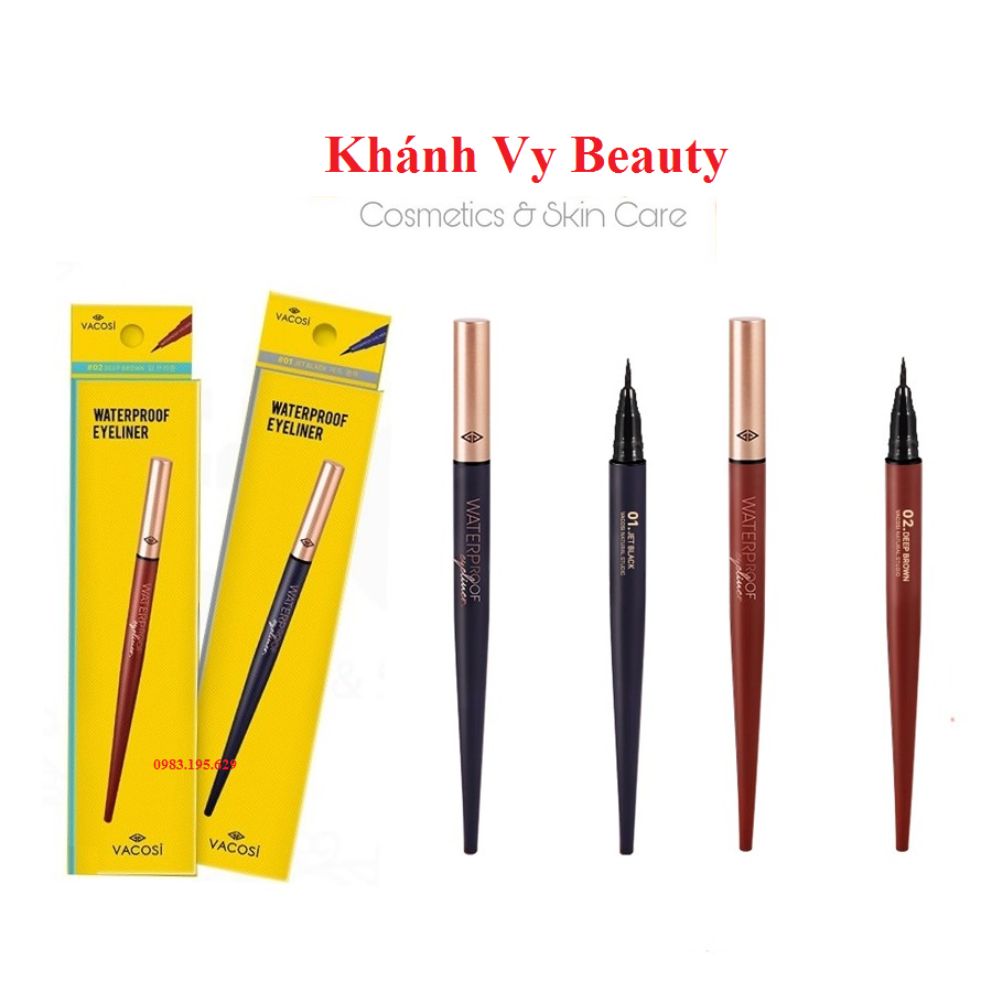 Kẻ Mắt Nước Vacosi Waterproof Eyeliner