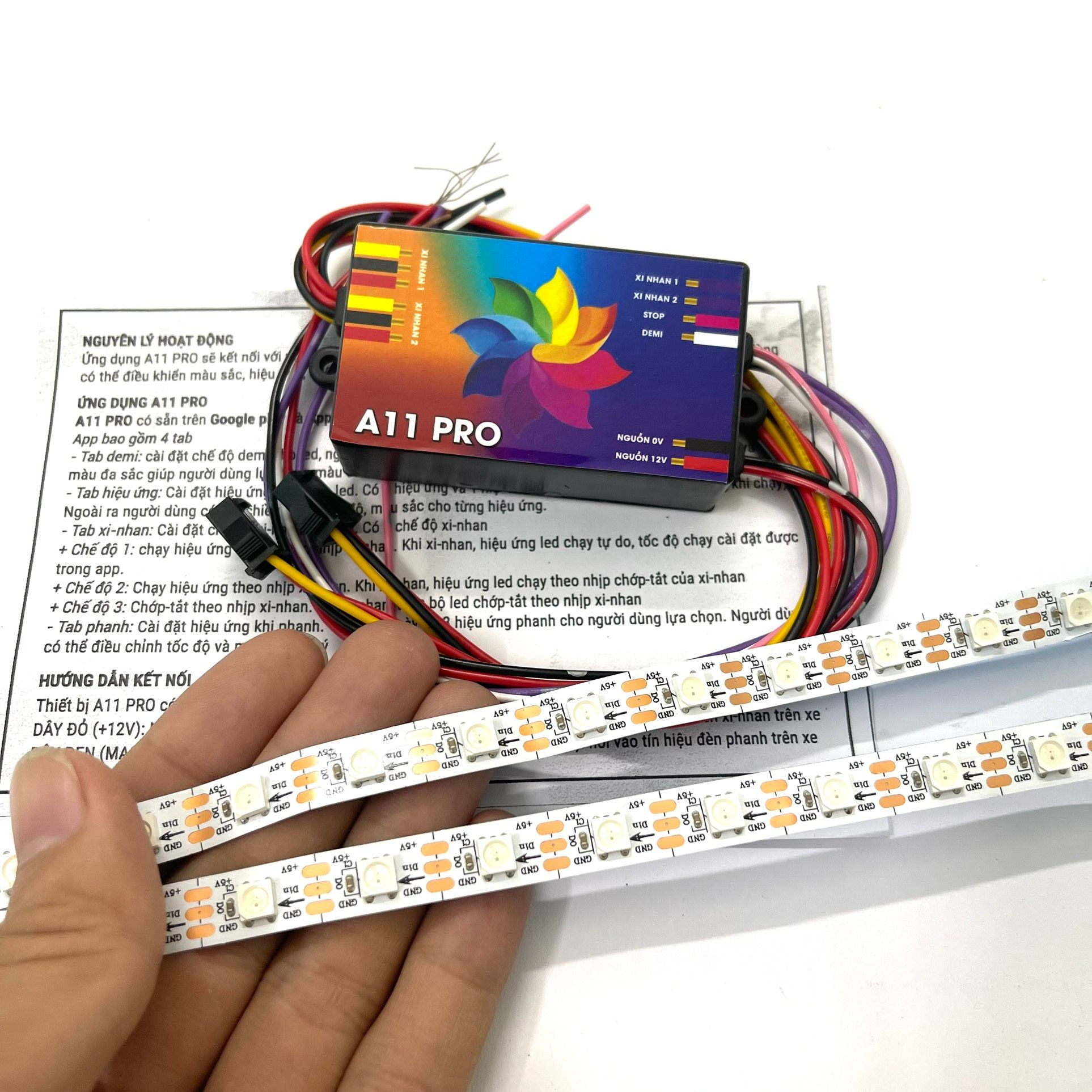Mạch đèn led audi a11 pro gắn winner x, exciter , sh , điểu khiển qua smartphone