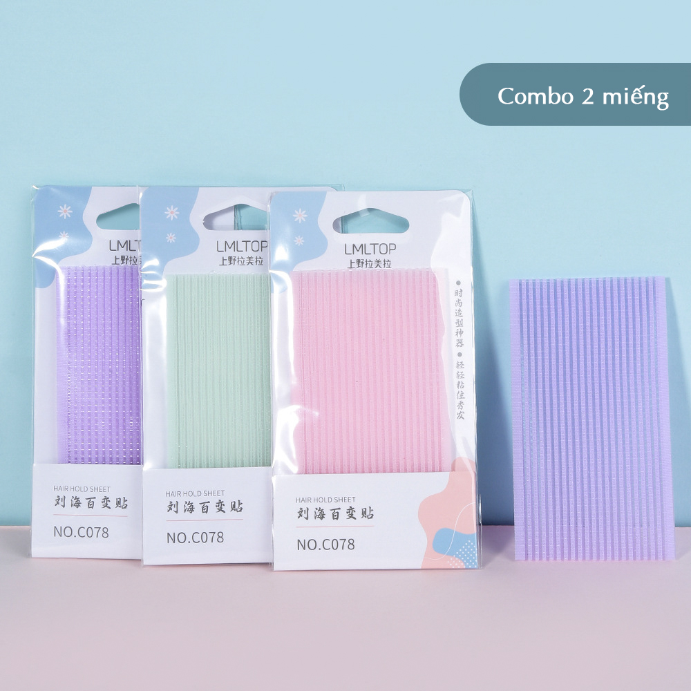 Miếng dán tóc mái tự dính cố định tóc trang điểm rửa mặt combo 2 miếng