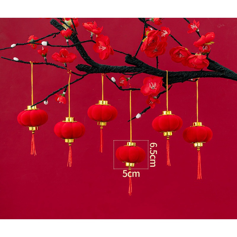 Lồng Đèn treo trang trí tết 3cm/4cm (lồng đèn treo cây) đón tết QT2055