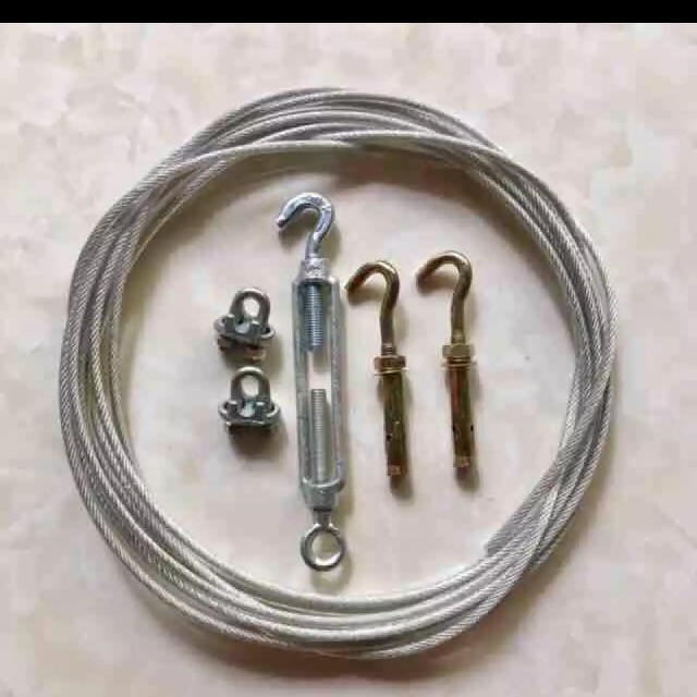 Combo dây cáp bọc nhựa phơi quần áo, căng lưới thể thao, căng dàn cây cảnh dài 10m( phi 6mm)