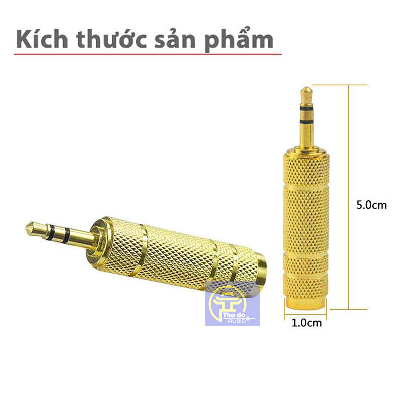 01 Đầu Jack chuyển 3.5 đực sang 6.5 cái