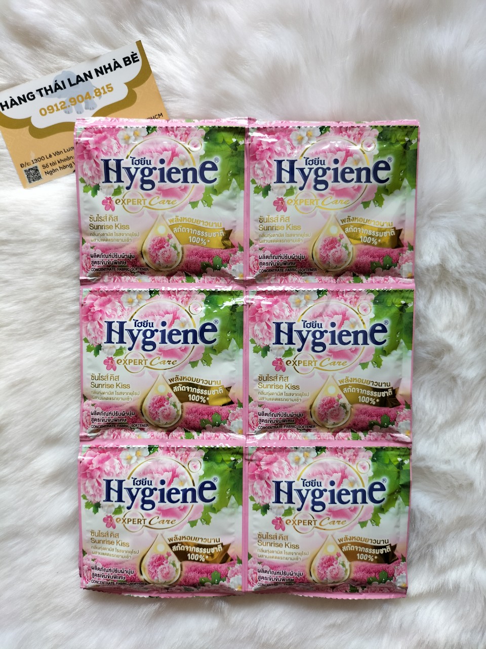 Combo 60 gói (5 dây) nước xả Hygiene 20ml Thái Lan Trộn màu