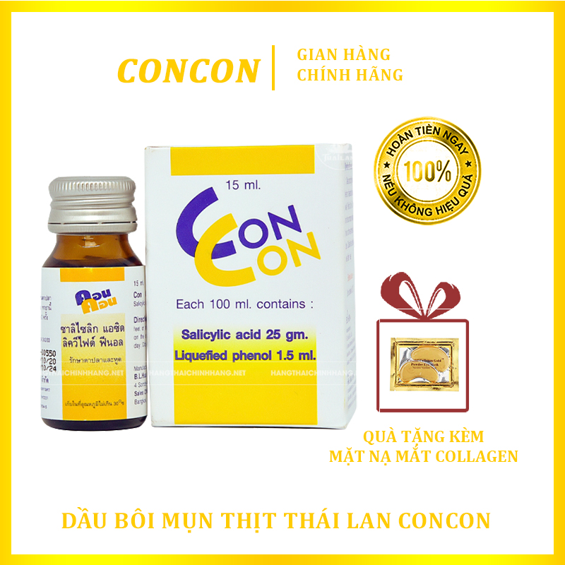 Dầu bôi mụn thịt, mụn cóc concon thái lan 15ml - xoá mụn thịt, mụn cơm, mụn cóc
