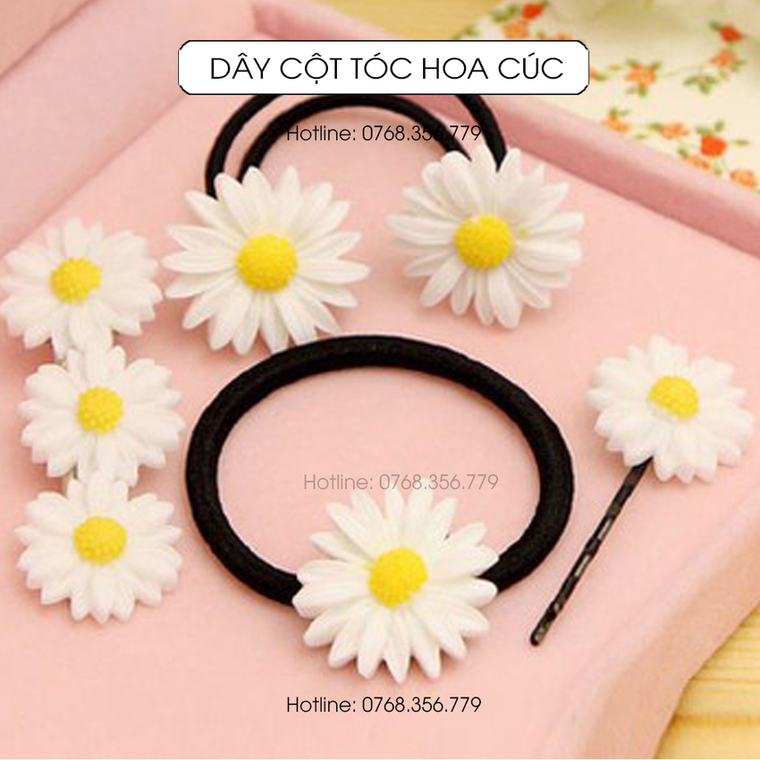 [QUÀ TẶNG KHÔNG BÁN] - Dây Cột Tóc Hoa Cúc Dễ Thương Đáng Yêu