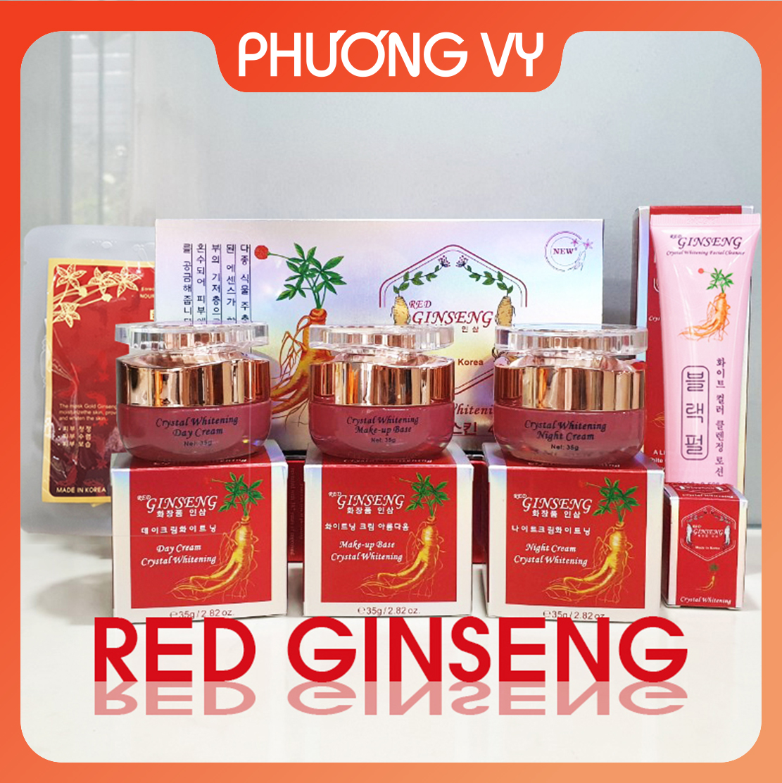 [CHÍNH HÃNG] Mỹ phẩm nhân sâm Red Ginseng, làm sạch nám tàn nhang và dưỡng trắng da nhân sâm Hàn Quốc, mỹ phẩm Ginseng.