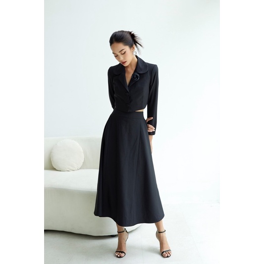 LALLA - Chân váy dài Amy xoè nữ