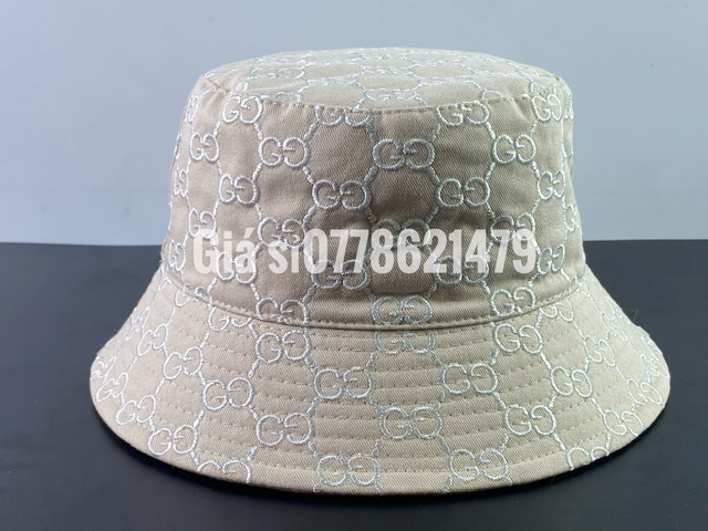 Mũ bo bucket G/G thêu Full chữ - nón bo tai bèo 2 lớp dành cho nữ sanh chảnh thời trang hàn quốc